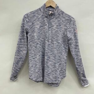 Zero Restriction Blue Pink Zip Breathable Mesh Panel Pattern Pullover size small